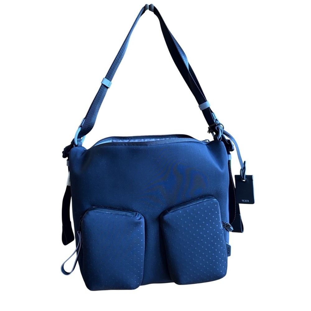 TUMI Devoe Minna Hobo Backpack Ink Blue Convertible Laptop Bag 144803-3466 NWT